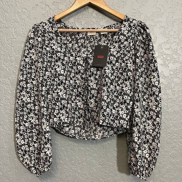Levi's Embry Front Tie Long Sleeve Blouse - Picture 3 of 9